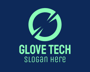 Round Teal Tech Application logo design