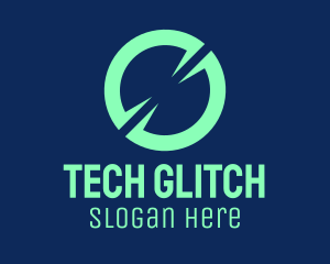 Round Teal Tech Application logo design