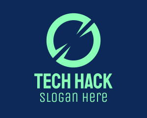 Round Teal Tech Application logo design