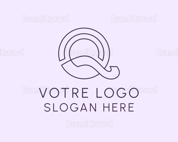 Business Swoosh Letter Q Logo