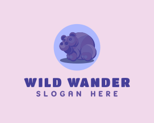 Wild Hippo Zoo logo design