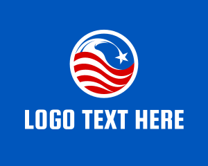 Politics - Campaign Flag Circle logo design