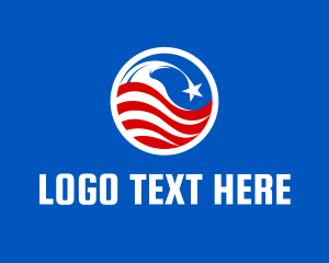 Cross Country - Campaign Flag Circle logo design