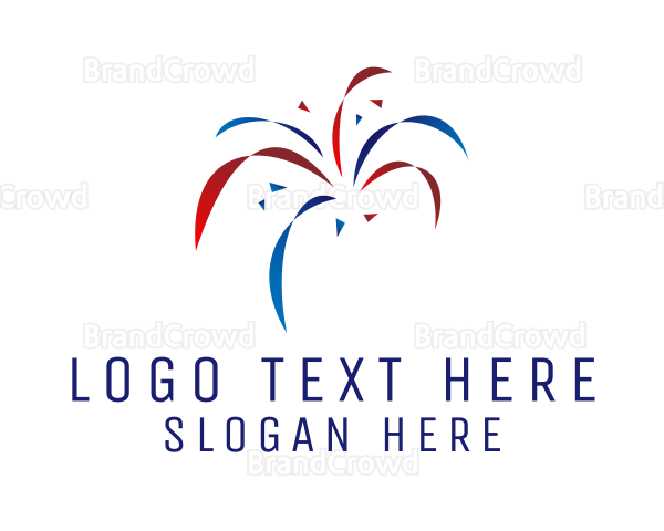 Celebration Fireworks Confetti Logo