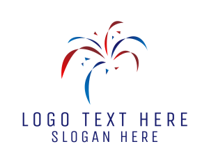 Theme Park - Celebration Fireworks Confetti logo design