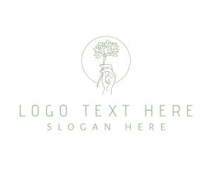 Hand - Feminine Flower Hand logo design