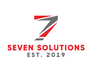 Seven - Sporty Sharp Angle Number 7 logo design