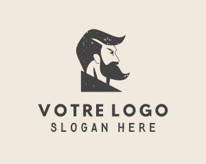 Grunge - Gray Beard Grooming logo design