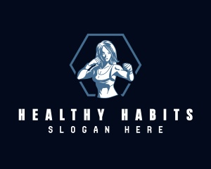 Strong Woman Fitness logo design