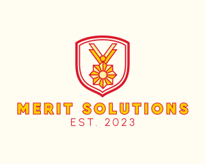 Merit - Athlete Medal Sun logo design
