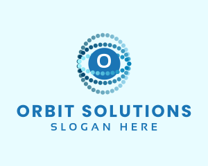 Circle Orbit Dots logo design