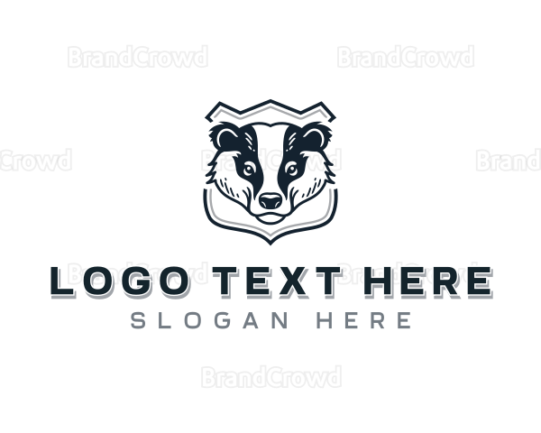 Animal Badger Shield Logo