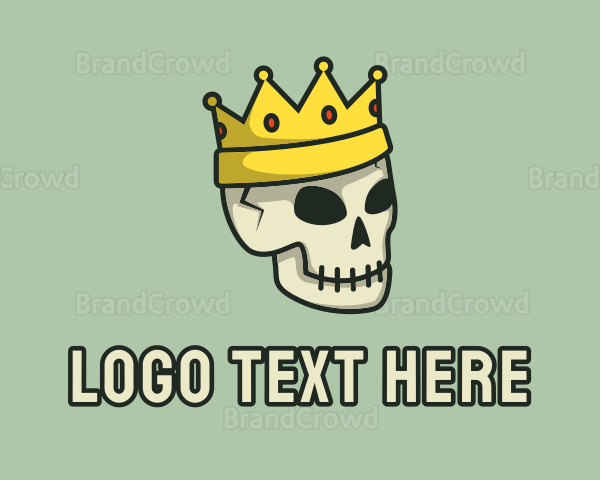 Skull Crown Mascot Logo