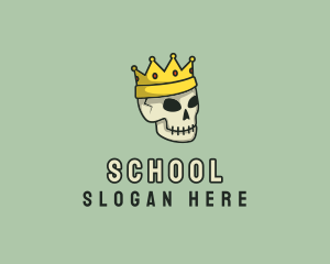 Skull Crown King logo design
