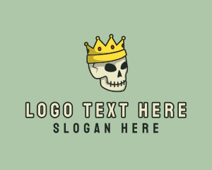 Youtube - Skull Crown King logo design