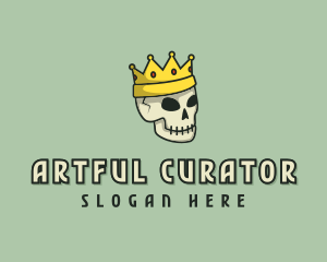 Skull Crown King logo design