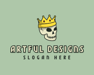 Skull Crown King logo design