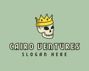 Skull Crown King logo design