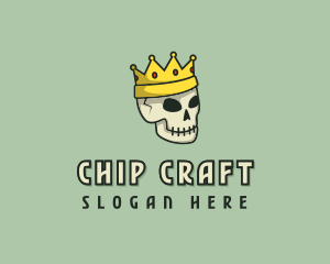 Skull Crown King logo design