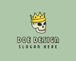 Skull Crown King logo design