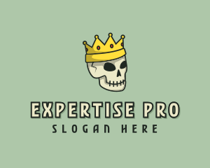 Skull Crown King logo design