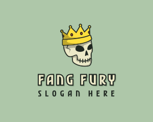 Skull Crown King logo design