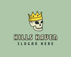 Skull Crown King logo design