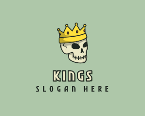 Skull Crown King logo design