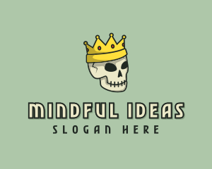 Skull Crown King logo design