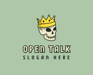 Skull Crown King logo design