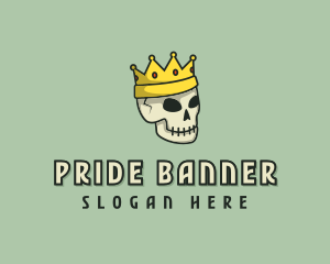 Skull Crown King logo design