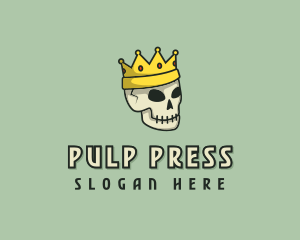 Skull Crown King logo design