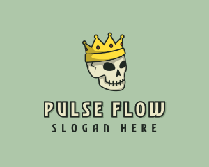 Skull Crown King logo design