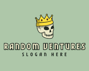 Skull Crown King logo design