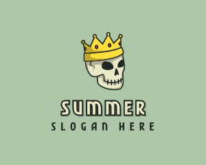 Skull Crown King logo design