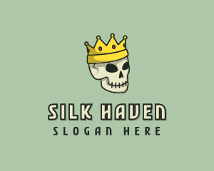 Skull Crown King logo design