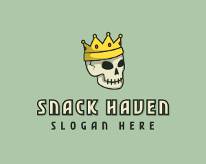 Skull Crown King logo design