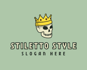 Skull Crown King logo design