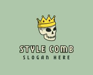 Skull Crown King logo design