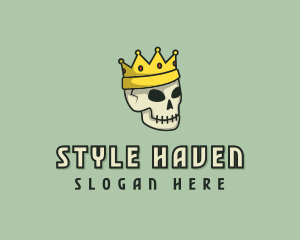 Skull Crown King logo design