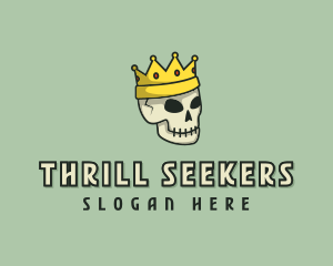 Skull Crown King logo design