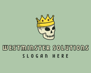 Skull Crown King logo design