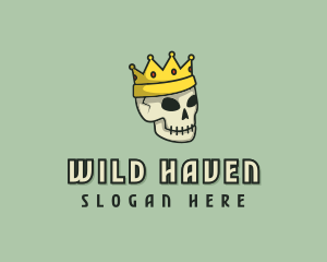 Skull Crown King logo design