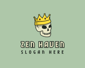 Skull Crown King logo design