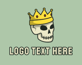 Hip Hop - Skull Crown Mascot logo design