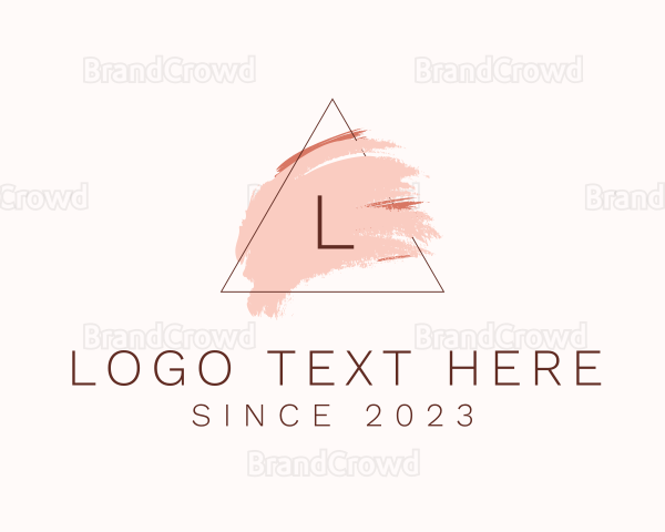 Triangle Brushstroke Cosmetology Logo