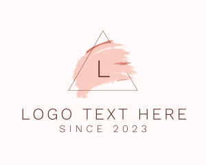 Beautician - Triangle Brushstroke Cosmetology logo design