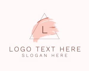 Triangle Brushstroke Cosmetology Logo