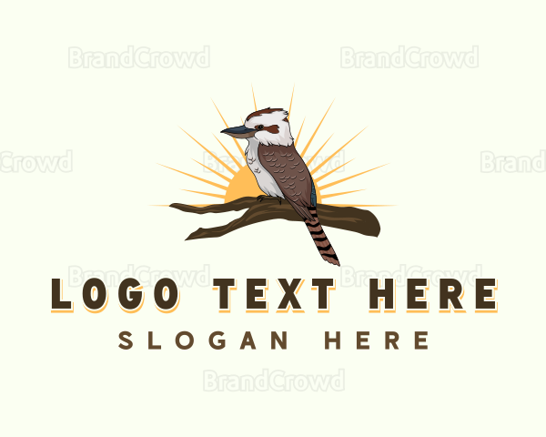 Laughing Kookaburra Bird Logo