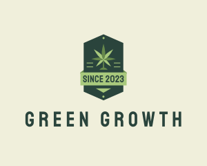 Cannabis Weed Badge logo design